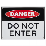 Reflective Aluminum Sign - High Intensity Prismatic Grade Reflective Do Not Enter Danger Sign
